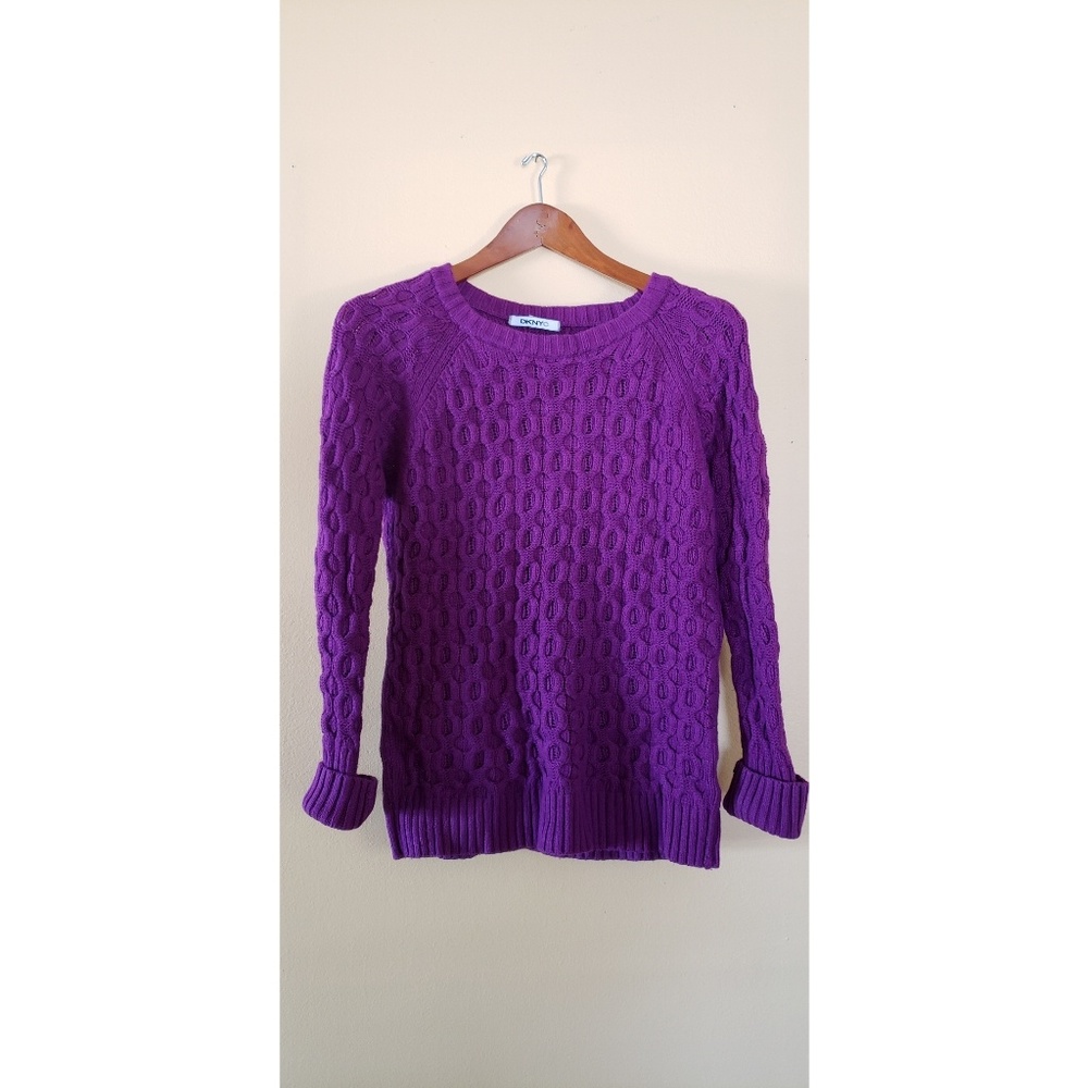 DKNYC Vibrant Purple Knitted Sweater